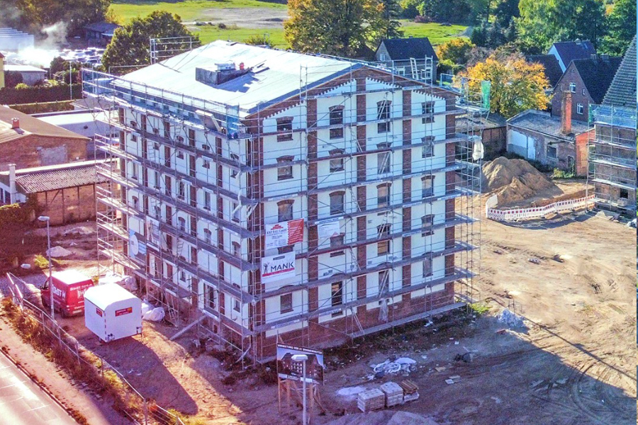  Gerüstbau Mank - Güstrow - Arbeitsgerüst Bützow Kornspeicher 