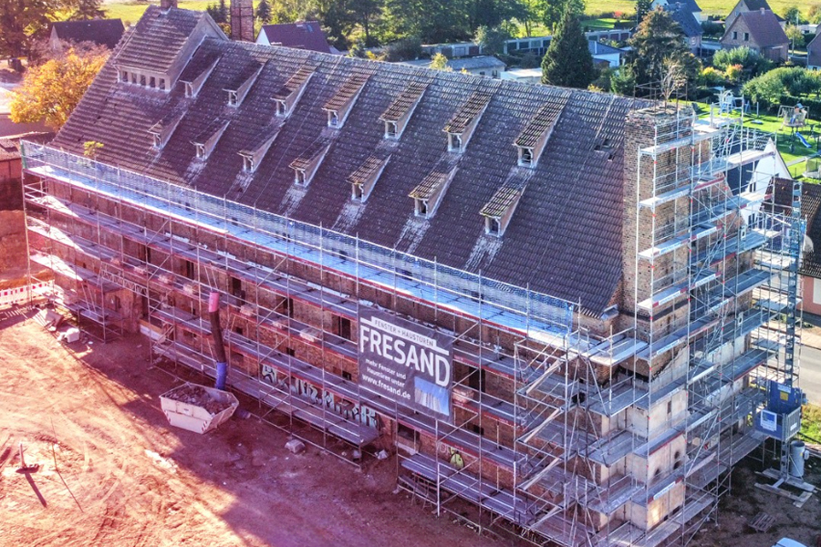  Gerüstbau Mank - Güstrow - Arbeitsgerüst Bützow Kornspeicher 