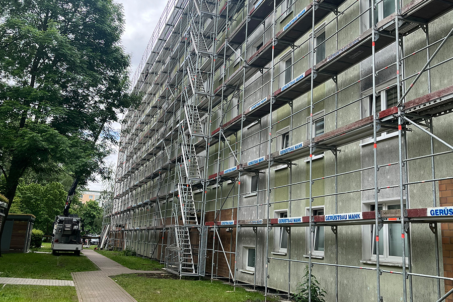 Gerüstbau Mank - Rostock - Fassadengerüst - Evershagen