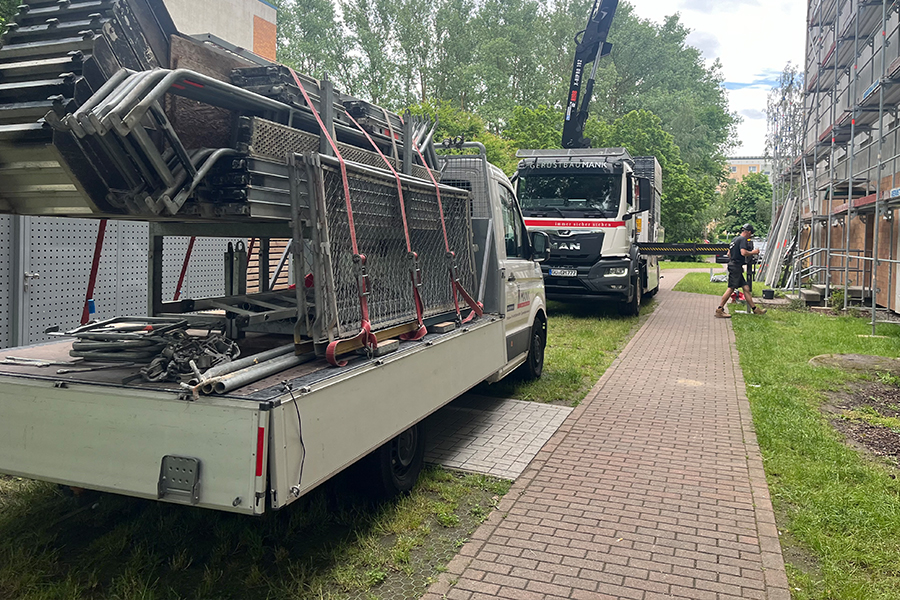 Gerüstbau Mank - Rostock - Fassadengerüst - Evershagen