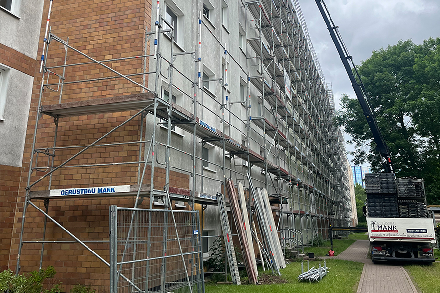 Gerüstbau Mank - Rostock - Fassadengerüst - Evershagen