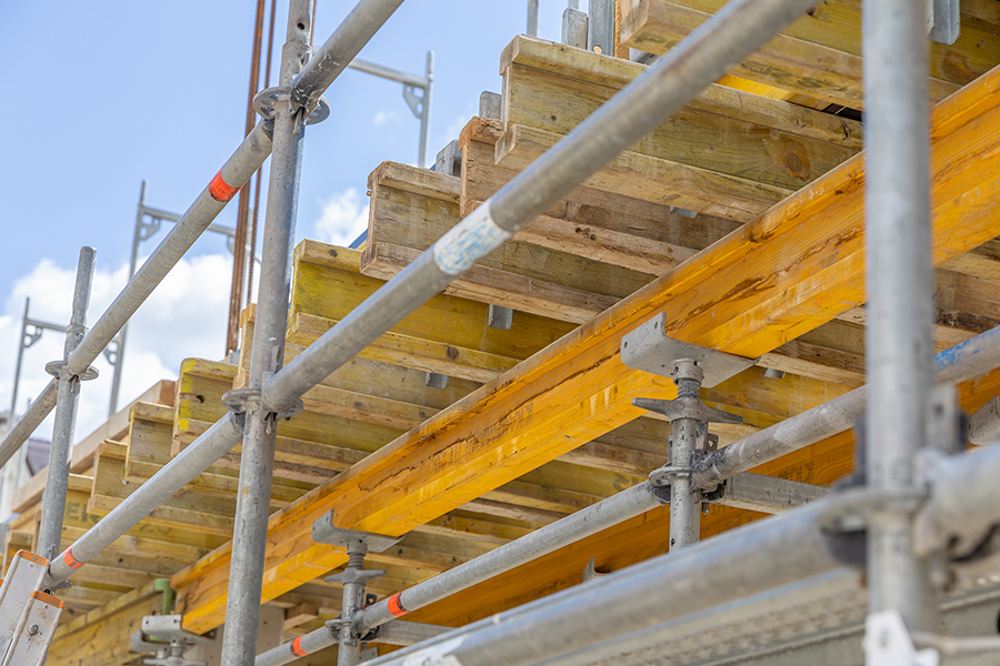  Gerüstbau Mank - Güstrow - Traggerüst und Arbeitsgerüst Einkaufsmarkt 