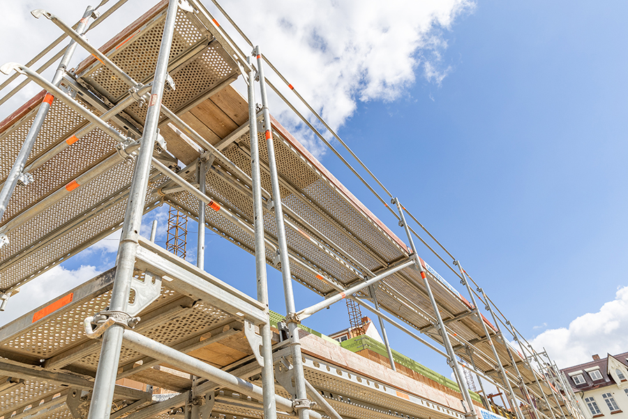  Gerüstbau Mank - Güstrow - Traggerüst und Arbeitsgerüst Einkaufsmarkt 