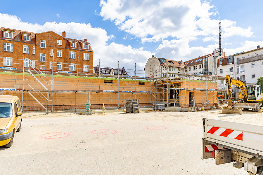  Gerüstbau Mank - Güstrow - Traggerüst und Arbeitsgerüst Einkaufsmarkt 