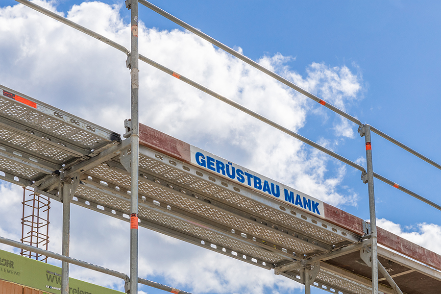  Gerüstbau Mank - Güstrow - Traggerüst und Arbeitsgerüst Einkaufsmarkt 