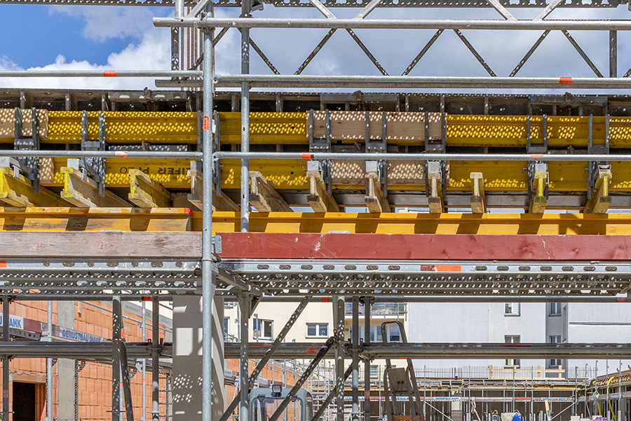  Gerüstbau Mank - Güstrow - Traggerüst und Arbeitsgerüst Einkaufsmarkt 