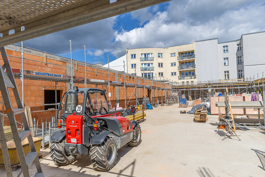  Gerüstbau Mank - Güstrow - Traggerüst und Arbeitsgerüst Einkaufsmarkt 