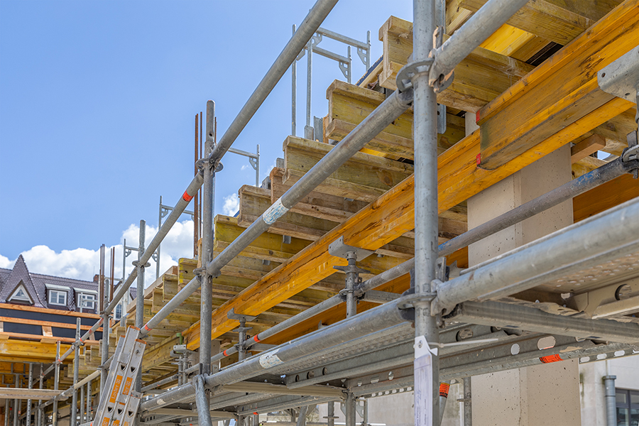  Gerüstbau Mank - Güstrow - Traggerüst und Arbeitsgerüst Einkaufsmarkt 
