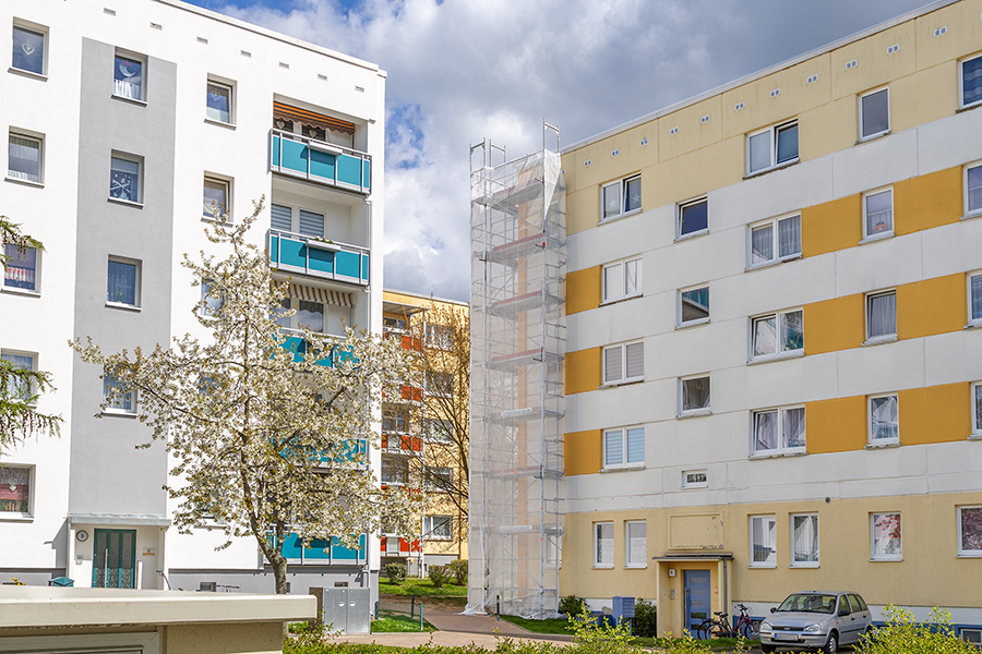 Gerüstbau Mank - Güstrow - Fassadengerüst Lärchenstr. 