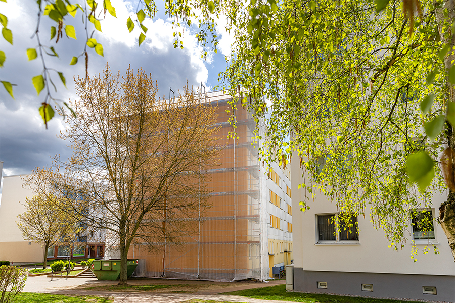  Gerüstbau Mank - Güstrow - Fassadengerüst Lärchenstr. 