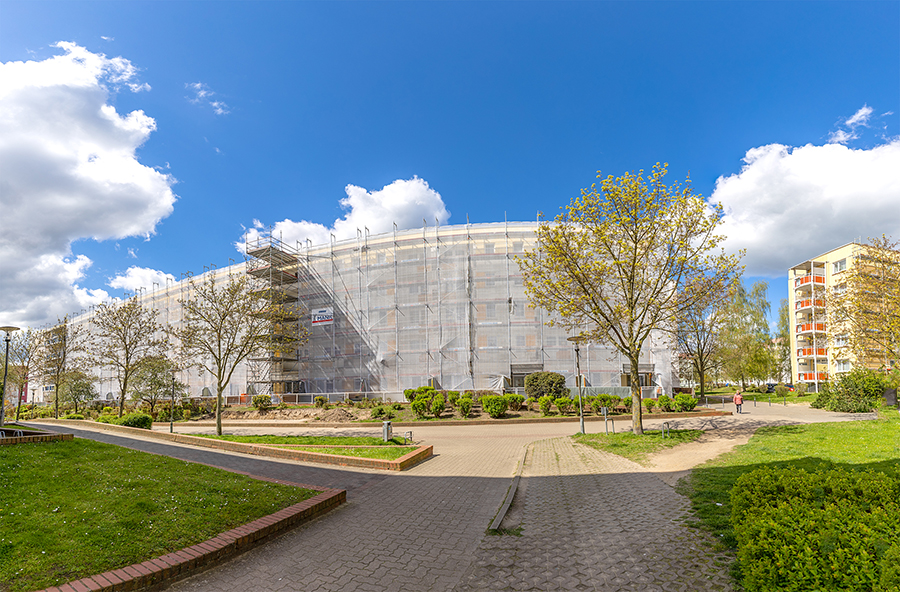  Gerüstbau Mank - Güstrow - Fassadengerüst Lärchenstr. 