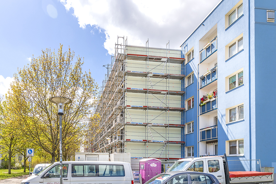  Gerüstbau Mank - Güstrow - Fassadengerüst Platanenstr. 