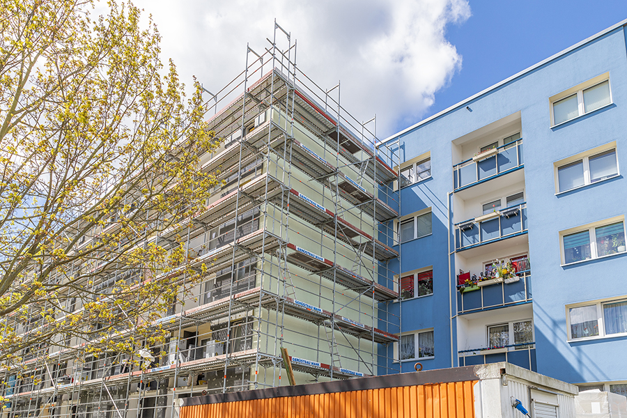  Gerüstbau Mank - Güstrow - Fassadengerüst Platanenstr. 