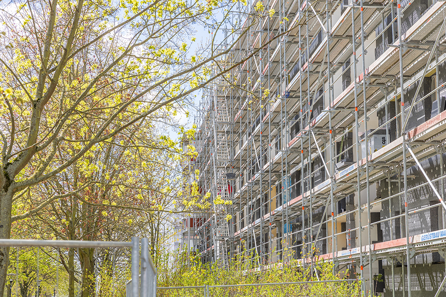  Gerüstbau Mank - Güstrow - Fassadengerüst Platanenstr. 