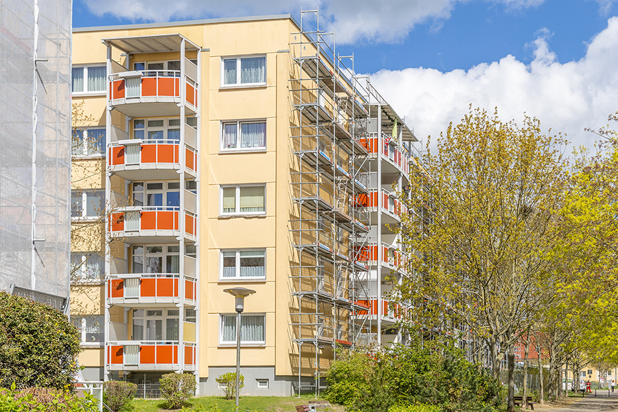  Gerüstbau Mank - Güstrow - Fassadengerüst Platanenstr. 