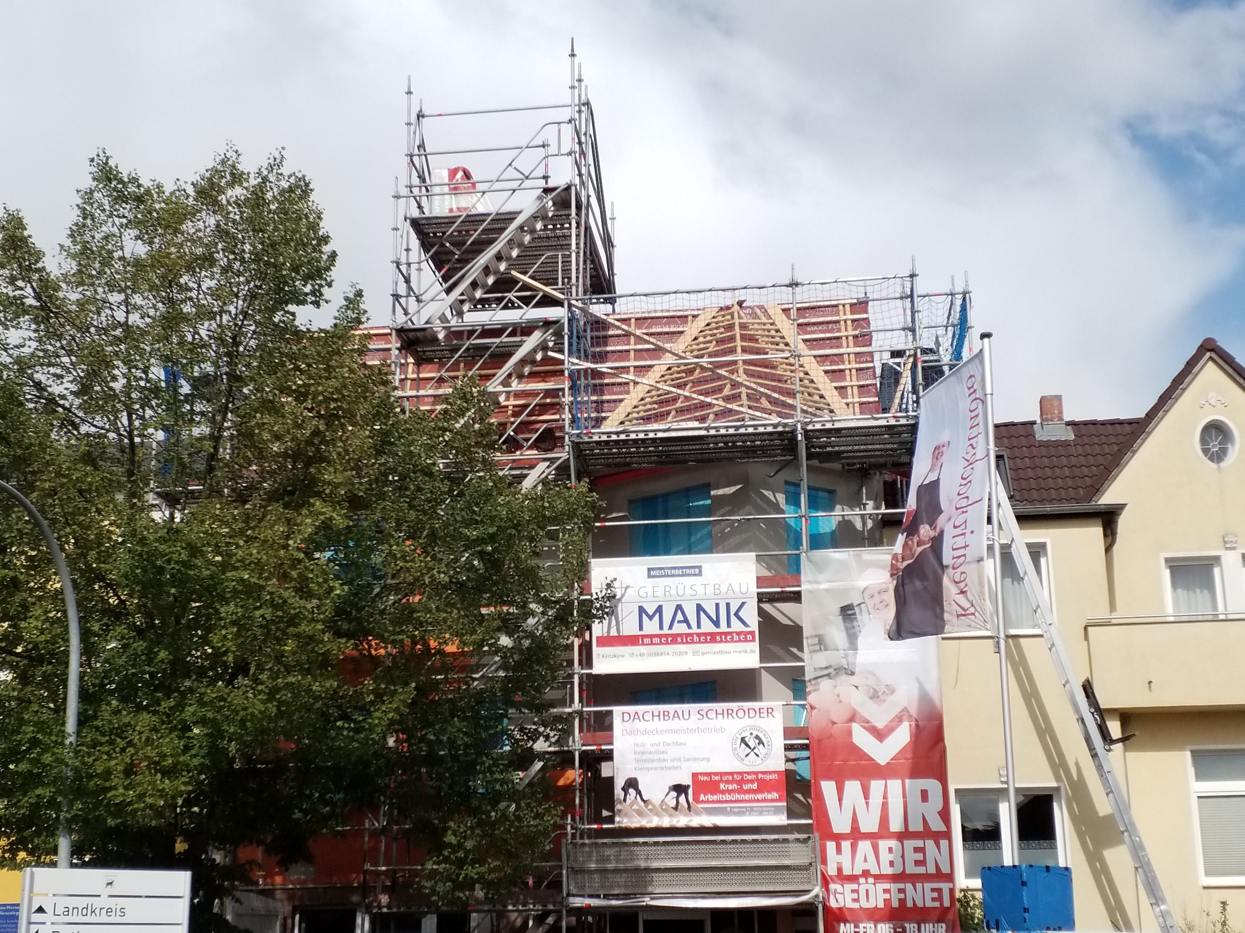 Gerüstbau Mank - Güstrow - Wohn- und Gewerbehaus 