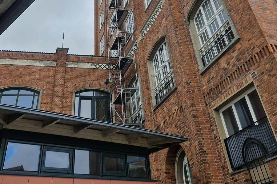 Gerüstbau Mank - Rostock - Leiterturm - Lange Straße