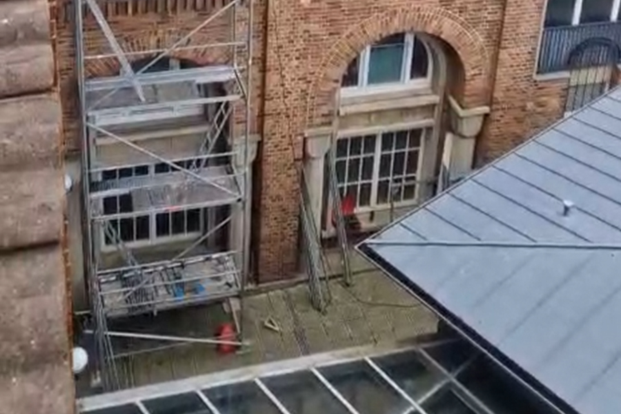Gerüstbau Mank - Rostock - Leiterturm - Lange Straße