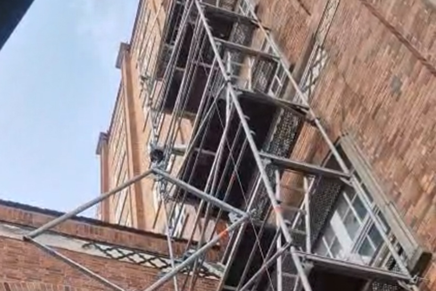 Gerüstbau Mank - Rostock - Leiterturm - Lange Straße