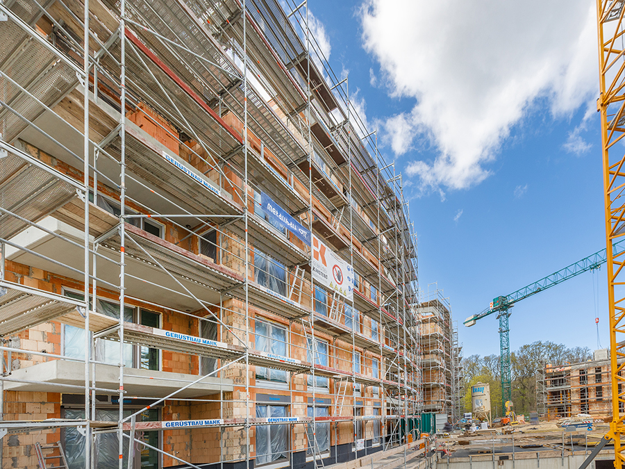  Gerüstbau Mank - Rostock - Fassadengerüst Thierfelder-Str. Neubau 