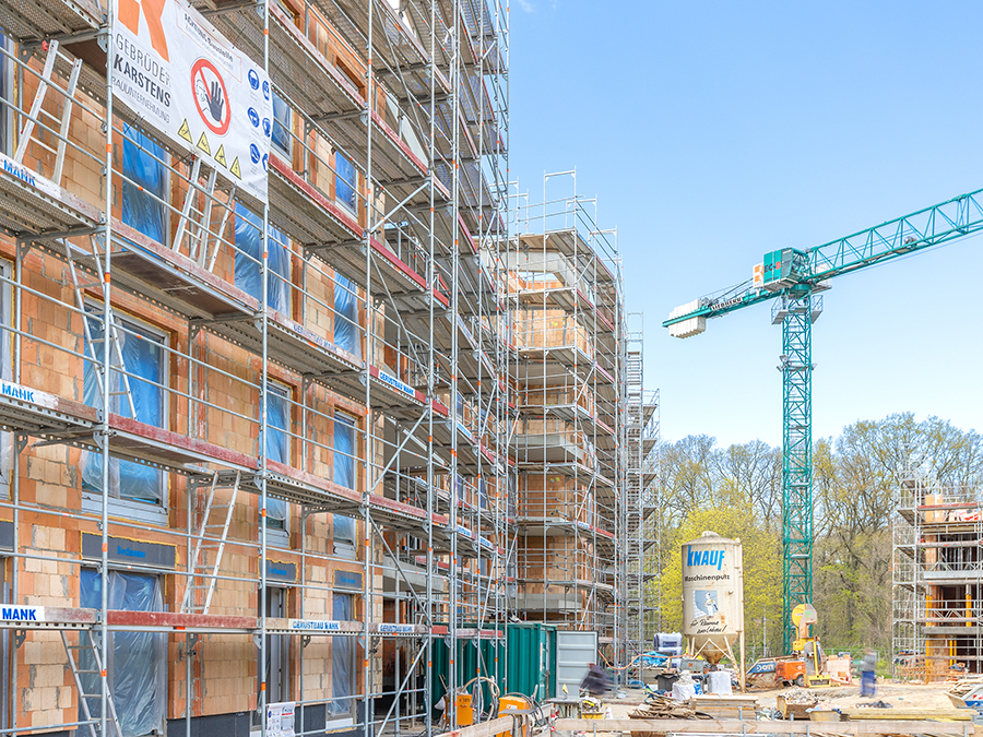  Gerüstbau Mank - Rostock - Fassadengerüst Thierfelder-Str. Neubau 