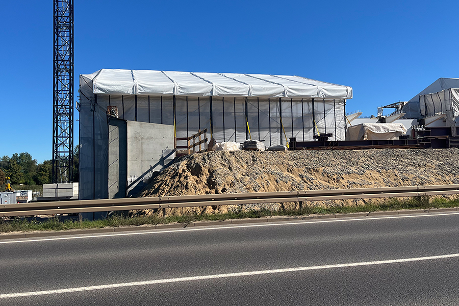 Gerüstbau Mank - Mecklenburg-Vorpommern - Wetterschutzdach - Autobahn A14