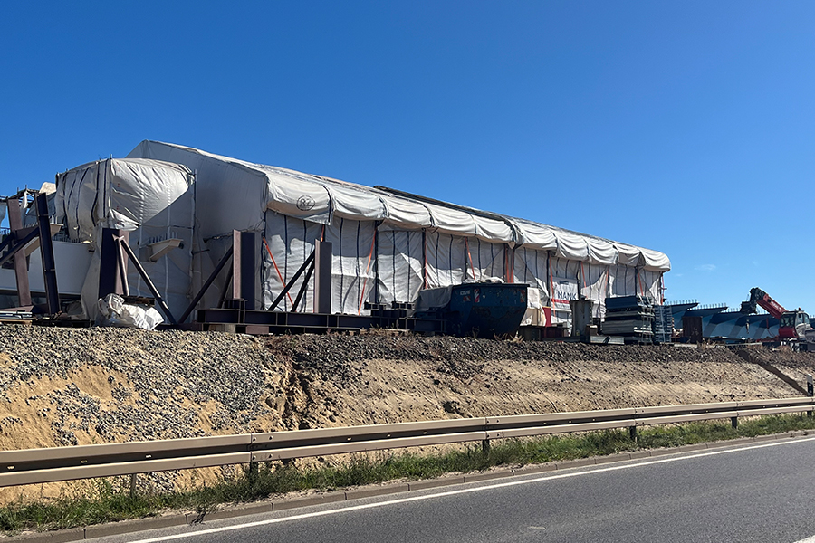 Gerüstbau Mank - Mecklenburg-Vorpommern - Wetterschutzdach - Autobahn A14